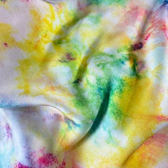 A Helm Hamptons Dress in Pastel Tie Dye Flowy Halter Asymmetric Hem Sundress NEW - Picture 14 of 14